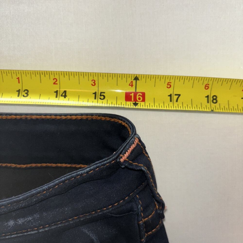 True Religion Jennie Curvy Mid Rise Super Skinny Jeans Size 33W Dark Wash Womens - Picture 5 of 10